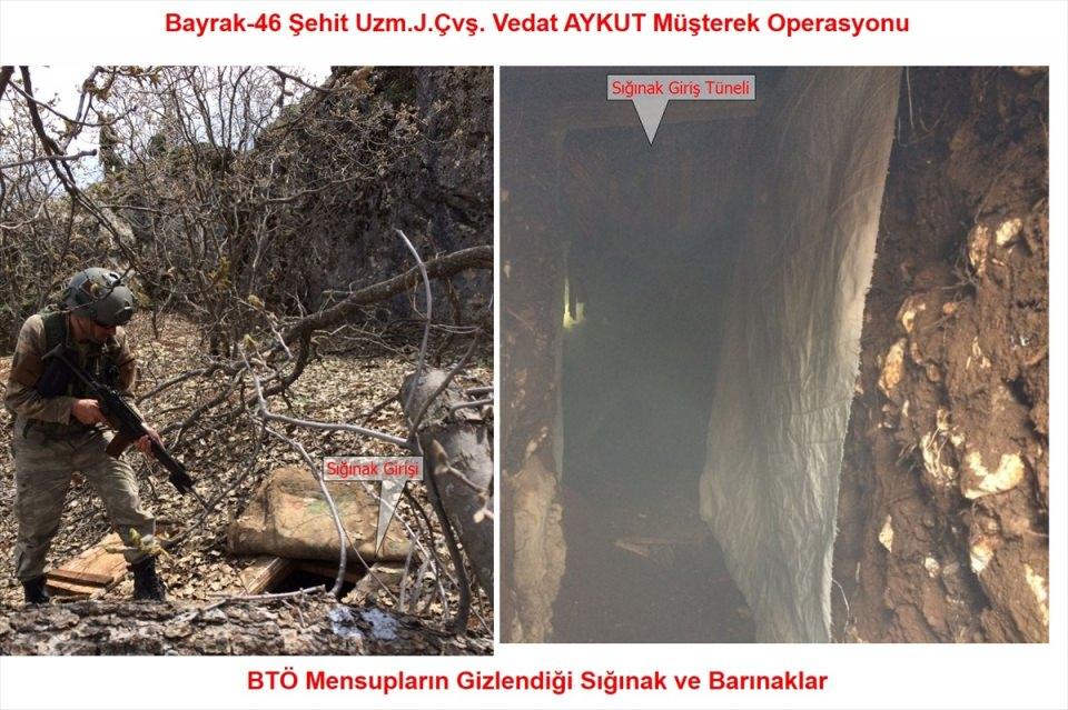 <p>İlçeye bağlı 3 köy ve bir mezrada, 42 ev ve eklentisinde yapılan aramada teröristlere ait 12 sığınak ve bir barınak tespit edildiği, bunların imha edildiği kaydedilen açıklamada, teröristlerce bin 80 kilogram amonyum nitrat ve alüminyum tozu kullanılarak hazırlanan 22 el yapımı patlayıcı düzeneği, oksijen tüpü ve 25 mutfak tüpünün tahrip edildiği aktarıldı.</p>
<p> </p>