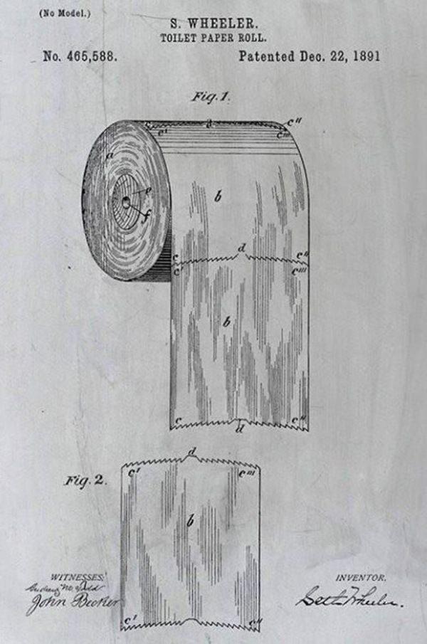 <p>Tuvalet kağıdını herkes farklı şekilde yerleştirir.</p>

<p>Yukarıda gördüğünüz çizim tuvalet kağıdını ilk kez bulan ve patentini alan kişinin çizimi. Diğer bir deyişle tuvalet kağıdının en kolay kullanım şekli.</p>
