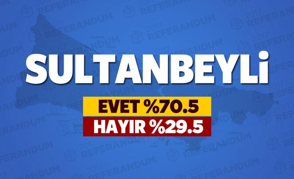 <p>İstanbul'un 'Evet' tercihi ile rekor kıran ilçesi yüzde 70.5 ile Sultanbeyli oldu.</p>
