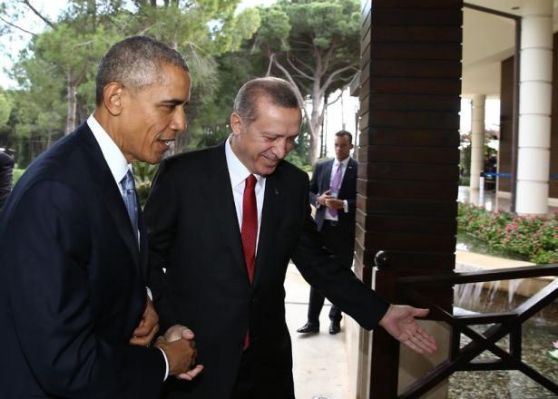 <p>Cumhurbaşkanı Erdoğan ve ABD Başkanı Obama'nın G-20 zirvesindeki görüşmesi başladı.</p>