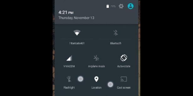 <p><strong>12. Panel ve özelliklere hızlı ulaşım </strong></p>

<p>Google bildirim panelini eski güncellemelere göre çok daha farklı tasarladı. Lollipop 5.0'de üst panel bildirim çubuğundaki özellikleri kullanmak için artık iki parmağınızı kullanarak paneli aşağıya çekmeniz yeterli.</p>

