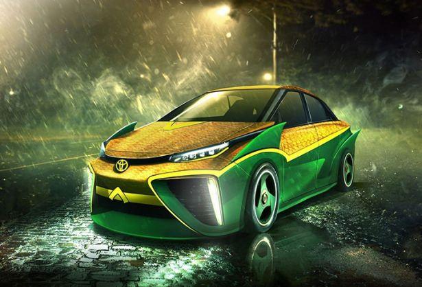 <p>Türkiye'de Aquaman pek bilinmez. Suyla pek bir haşır neşir olan kahramana, çevreci Toyota Mirai uygun görülmüş.</p>