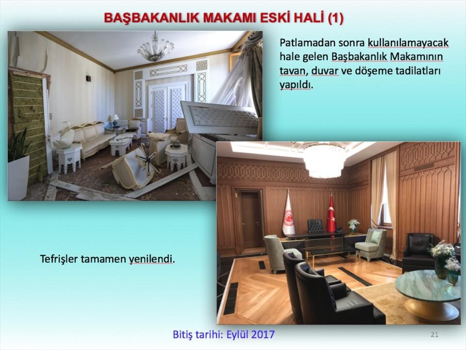 <p><strong>Meclis Başkanının makam odası yenilendi </strong></p>
<p>TBMM Genel Sekreteri Kumbuzoğlu, Meclis Başkanlık Divan Toplantı Salonu'ndaki yenilenme çalışmalarını da anlattı. </p>