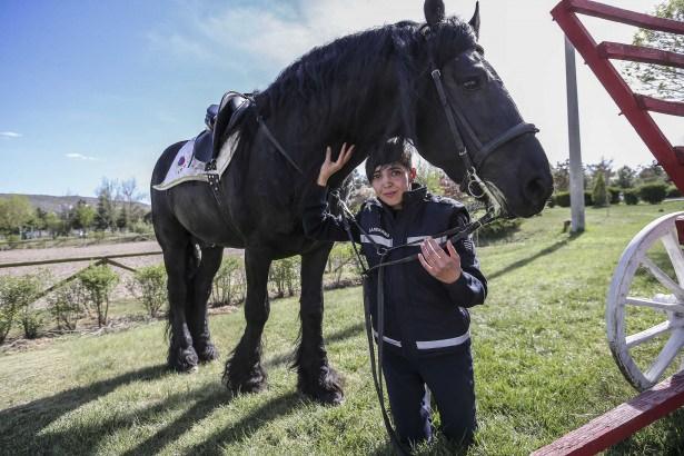 <p>JAKEM'de manej, arazi ve asayiş binişinden oluşan 3 çeşit eğitim alanı olduğunu dile getiren Apaydın, "Manejde serbest biniş sonrasında gösterilerimizin günlük provasını yapıyoruz. Arazi binişi hem atların hem de binicilerin en sevdiği bölümdür. Arazi binişinde atlar doğal ortama alışır ve dışarıdan gelen yapay seslere ve cisimlere karşı duyarlılık kazanır. Asayiş binişi bizim için en önemli olanıdır. Asayiş binişinde atlar asayiş parkurundan geçerek görevlere hazırlarız. Bu eğitimlerin ardından atlar göreve hazır hale geliyor." şeklinde konuştu.</p>

<p> </p>

<p> </p>
