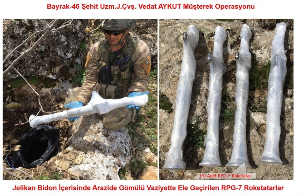 <p>Operasyonda, 2 M-16 piyade tüfeği, 28 kalaşnikof piyade tüfeği, keskin nişancı tüfeği, 5 makineli tabanca, 7 tabanca, 5 keskin nişancı dürbünü, 7 RPG-7 roketatar, av tüfeği, 2 gündüz görüş dürbünü, holografik nişan aleti, </p>
<p> </p>