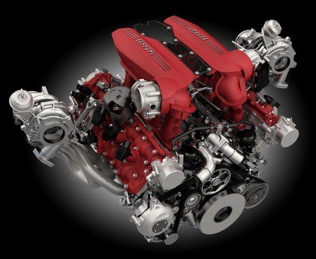 <p>Ferrari 3.9-litre biturbo V8</p>
