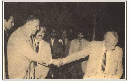 <p>Üstad Necip Fazıl Kısakürek, Milli Görüş lideri Prof. Dr. Necmettin Erbakan ile...</p>
