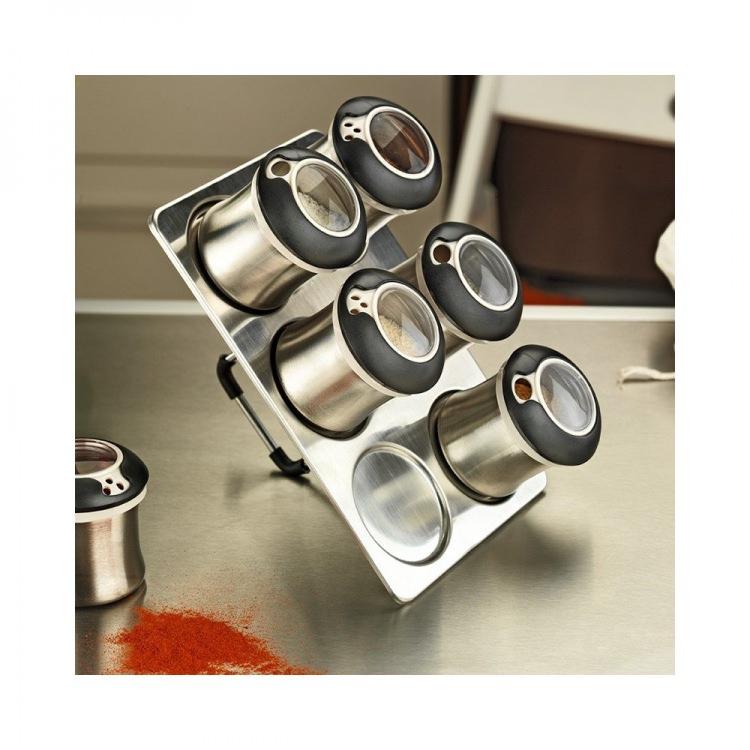<p>Altıncı Cadde Kütahya Porselen Magnetli Standlı 6'lı Baharatlık Seti</p>
<p>75,90 TL</p>