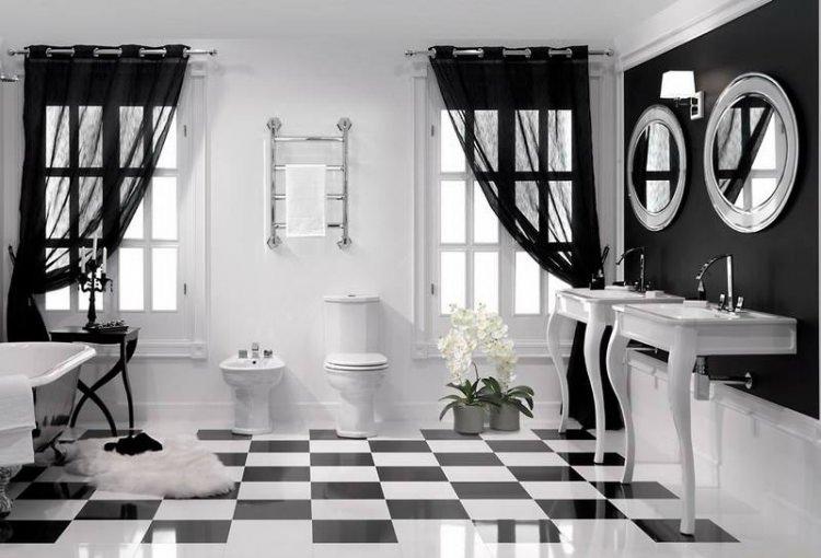 <p>İç tasarımda sık kullanılmayan ve göz korkutan bir renk olan siyah, banyolara çok yakıştı. </p>

