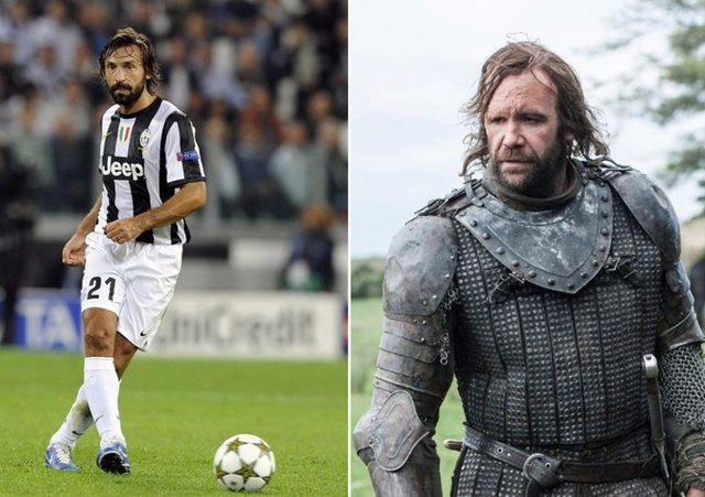 <p>Andrea Pirlo - Sandor Clegane</p>
