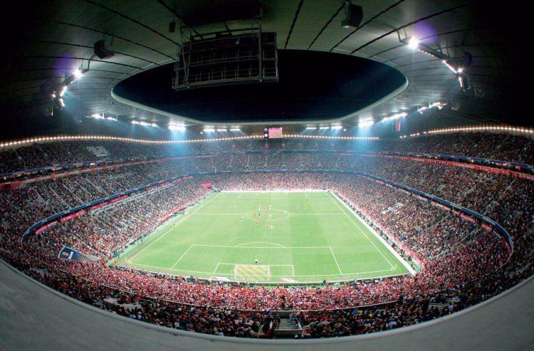 <p>Allianz Arena 75,000<br />
<br />
Munich, Germany<br />
<br />
FC Bayern Munich and TSV 1860 München</p>