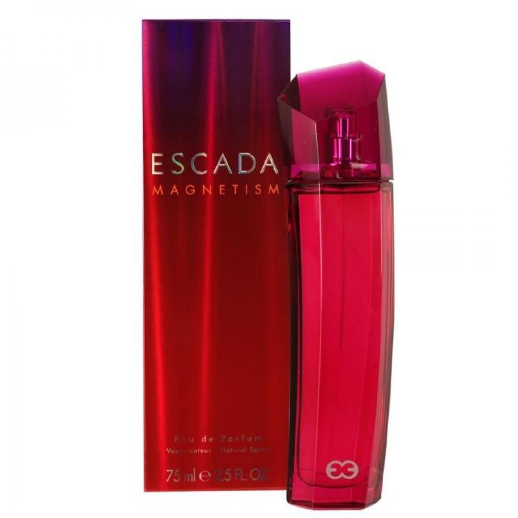 <p><strong>Escada Magnetism EDP</strong></p>

<p><strong>Tepe noktası:</strong> Frenk üzümü</p>

<p><strong>Kalp noktası:</strong> Gül</p>

<p><strong>Dip noktası:</strong> Hindistan cevizi, karamel</p>

<p>283 TL (75 ml)</p>
