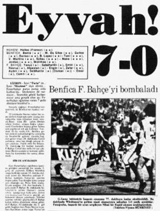 İki takım, 1975-1976 sezonunda Şampiyon Kulüpler Kupası'nda eşleşmiş, Fenerbahçe'nin 1-0'lık galibiyetine karşılık, Benfica'nın 7-0'lık galibiyeti, turu Portekiz ekibine getirmişti.
