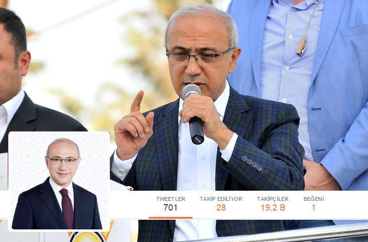 <p>Başbakan Yardımcısı Lütfi Elvan: 19 bin</p>

<p><strong><a href="https://twitter.com/lutfielvan" target="_blank"><span style="color:rgb(255, 255, 0)">TAKİP ET</span></a></strong></p>
