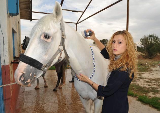 Uşak'ta ata sporu ciridi yaşatmaya çalışan bayan cirit takımı üyeleri dizi ve filmlerde bayan oyunculara dublörlük yapıyor. Haftada iki gün eğitim yapan bayan ciritciler ata binmeden atlarını yıkayıp tımarlıyorlar