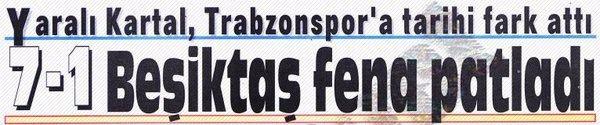 <p>Teknik Direktörlüğünü Şenol Güneş'in yaptığı Trabzonspor,Beşiktaş'tan 7 gol yedi. (20.11.1993)</p>