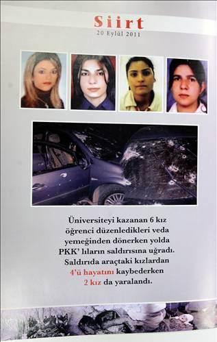  <p><span style="color: #0000ff;"><strong>SİVİL KAYIPLAR VURGUSU</strong></span><br />Ergin, bu eleştirilere karşılık AB yetkililerine "PKK terör örgütünün sivil katliamlarından bazı örnekler" ismini taşıyan, 38 sayfadan oluşan ve her sayfasından bir dramın taştığı kitapçığı dağıttı. PKK'nın sivil vatandaşlara yönelik saldırılarını gözler önüne seren fotoğraflara dikkat çeken Ergin, "Türkiye'nin terörle mücadele sürecinde sivil kayıpları oldu. Türkiye elinizdeki gördüğünüz albümdeki bu tabloya rağmen demokratikleşme mücadelesini sürdürüyor. Bu koşullar altında düzenlemeler yapıyor" dedi.</p>