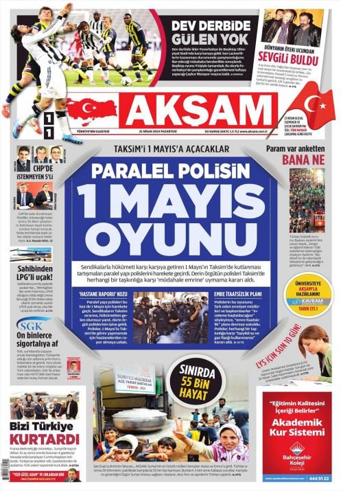 <p><span style="color: #ffcc00;"><strong>Twitter'in geri adım atması gazetelerin ilk sayfalarında yer aldı. Habertürk gazetesi ise CHP'li milletvekili Prof. Binnaz Toprak, AK Parti'nin seçim zaferi yorumunu manşetine taşıdı.</strong></span></p>