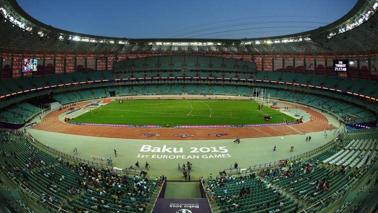 <p>Baku National Stadium 68,700<br />
<br />
Baku Azerbaijan<br />
<br />
Azerbaijan national football team</p>
