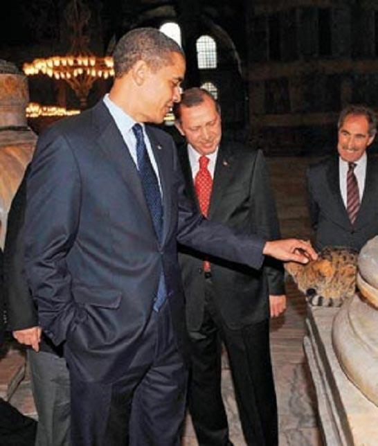 Ayasofya Müzesi’nin kedisi Gli, İstanbul ziyareti sırasında ABD Başkanı Barack Obama ile Başbakan Erdoğan’ın karşısına çıkıp, bir de aynı fotoğraf karesinde yer alınca meşhur oldu.