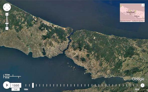 <p>Sadece İstanbul'un değil, tüm dünyanın görüntüleri bu şekilde saklanıyor! Google daha sonra haritalarını güncelleyerek bu görüntüleri internette paylaşıyor.</p>

<p><strong>1986</strong></p>
