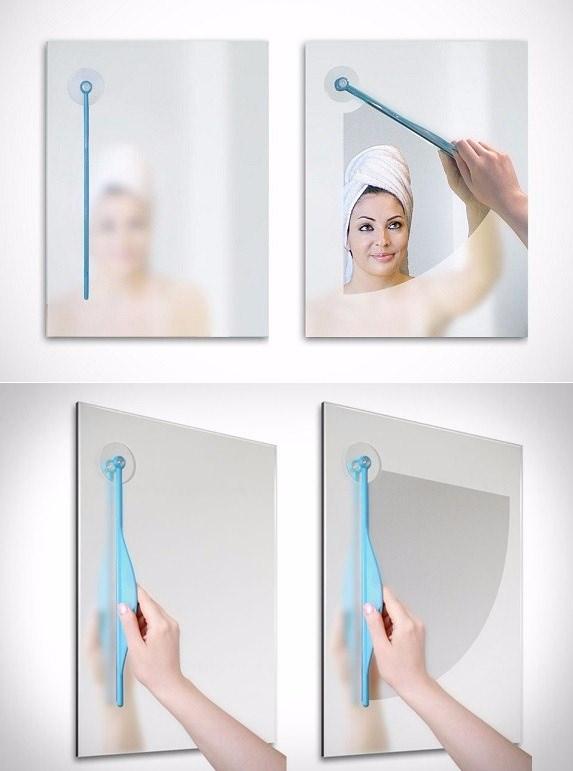 <p>- Ön camınız gibi çalışan banyo aynası için bir silecek.</p>
