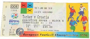 <p>1996 AVRUPA FUTBOL ŞAMPİYONASI- TÜRKİYE-HIRVATİSTAN</p>