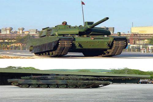 <p>-Silah- Altay: Yivsiz 120mm top (Volkan III atış kontrol sistemi) Leopard 2A6: Yivsiz 120mm top </p>
<p> </p>