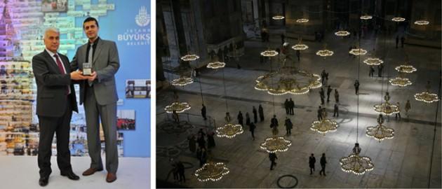 AYASOFYA fotoğrafı ile Yarışma Birincisi olan Gökhan SEVİM ödülünü Genel Müdür Bilal ASLAN'ın elinden aldı.