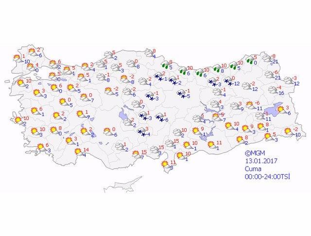 <p>Cuma yurtta hava durumu</p>

<p> </p>

