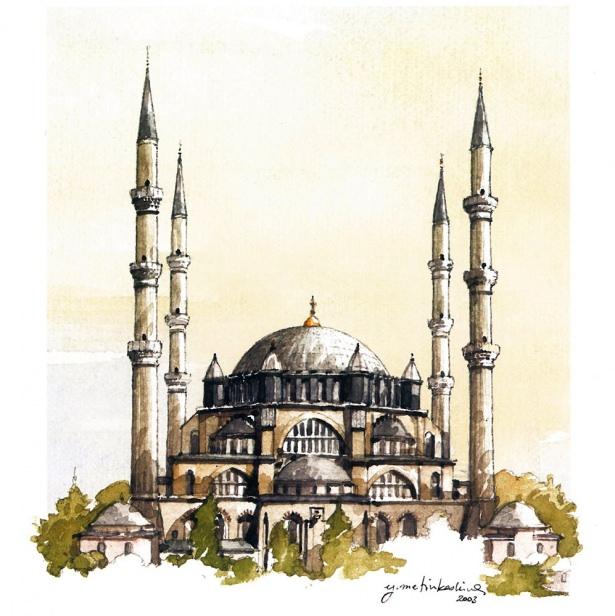 <p><strong>SELİMİYE CAMİSİ</strong><br />
<br />
Sultan İkinci Selim tarafından yaptırılan cami, Mimar Sinan'ın ustalık eseridir. Selimiye aynı zamanda Türk mimarisinin en büyük kubbeye sahip başyapıtı kabul edilmektedir. Caminin ana kitlesinin dört köşesinde dört yüksek minare yer almaktadır. Alt mekânı örten tek . kubbe, büyüklüğü ve yalın ifadesi ile türünün eşsiz bir örneğidir. Bu yapıda Sinan, örtü eleman 1 olarak kullandığı kubbe mimarisinde zirveye çıkmıştır. Caminin çini ve kalem işleri gibi süslemesi de ilgi çekicidir. </p>

<p> </p>
