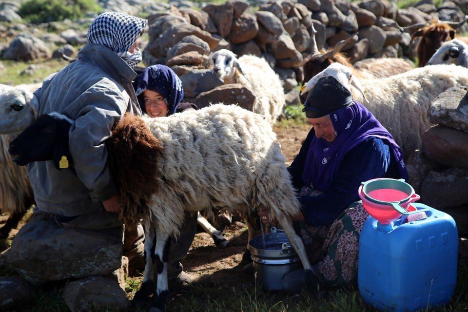 <p>İftardan sonra çadırda bir araya gelen göçerler, odun ateşinde pişirdikleri çay eşliğinde sohbet ederek günün yorgunluğunu atıyor.</p>