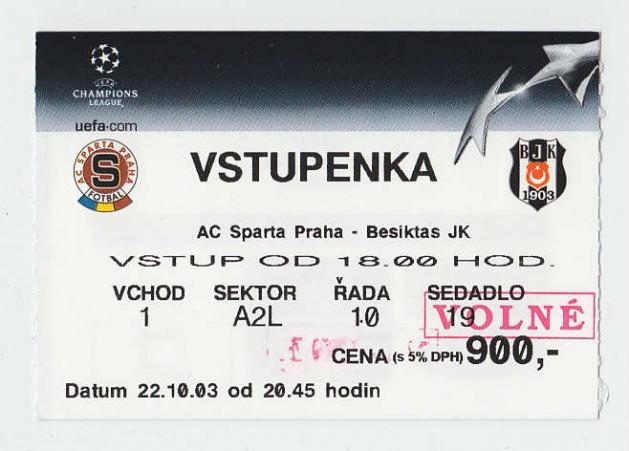 <p>2003 SPARTA PRAG- BEŞİKTAŞ</p>
