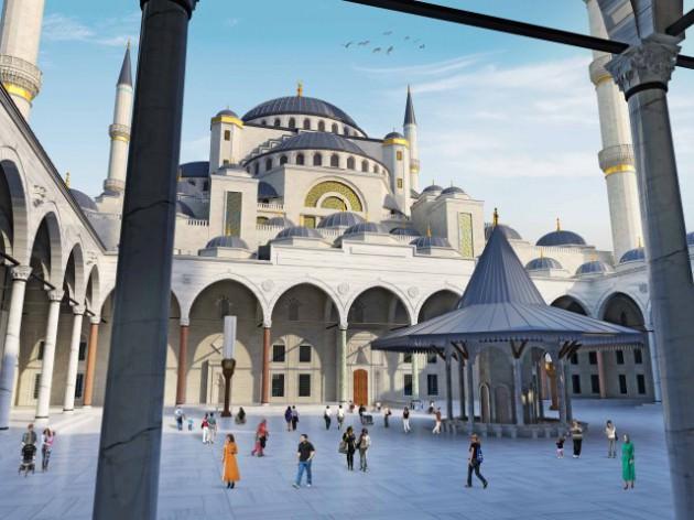 6 minareli İstanbul'daki Sultanahmet, Mersin'deki Muğdat ve Adana'daki Sabancı Merkez Camisi'nin ardından, Türkiye'nin ''7 minareli ilk camisi'' olarak da tarihe geçecek olan Çamlıca Camisi için geri sayım başladı.