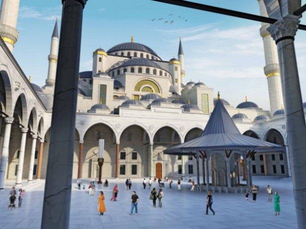 <p>6 minareli İstanbul'daki Sultanahmet, Mersin'deki Muğdat ve Adana'daki Sabancı Merkez Camisi'nin ardından, Türkiye'nin ''7 minareli ilk camisi'' olarak da tarihe geçecek</p>
