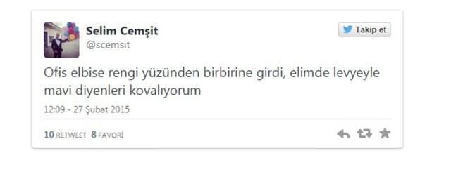 <p>İşte sosyal medyayı ikiye bölen elbiseyle ilgili Twitter yorumları...</p>
<p> </p>