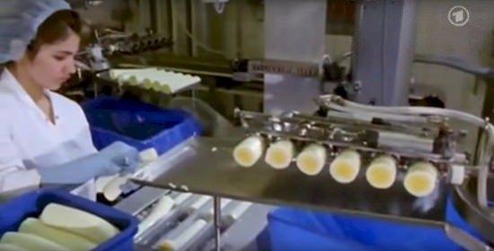 <p>Kalıptaki yumurtalar iyice pişiriliyor ve daha sonra denetimden geçiyor. </p>
