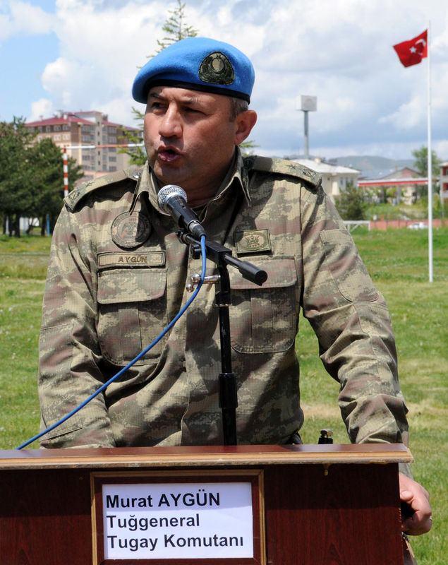 <p>58. Topçu Er Eğitim Tugayı Komutanı Tuğgeneral Murat Aygün</p>