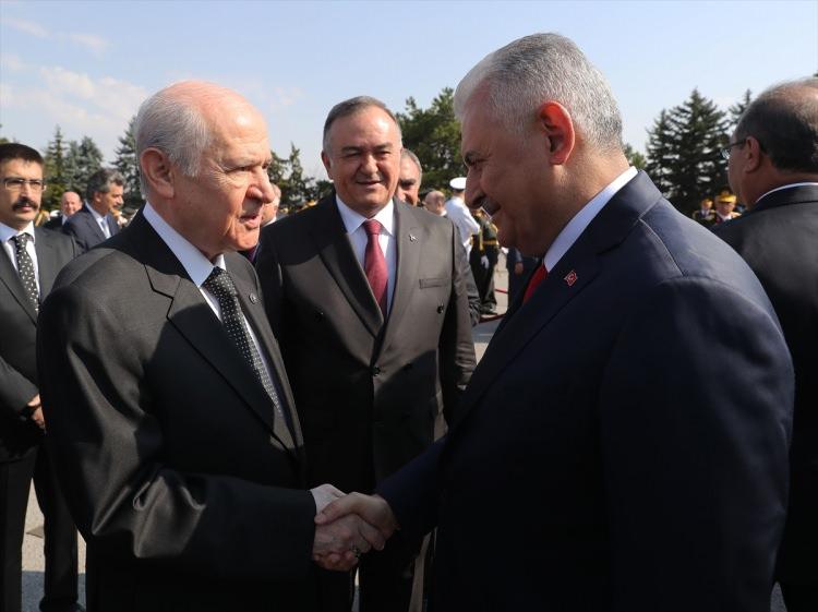 <p>MHP Genel Başkanı Devlet Bahçeli törende hazır bulundu.</p>
