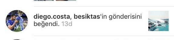 <p>Diego Costa, Instagram'da Beşiktaş'ın şampiyonluk paylaşımını beğendi. Her şey bu gelişmeyle başladı.</p>
