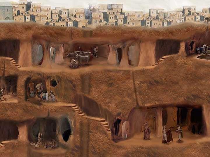 <p>DERİNKUYU / TÜRKİYE <br />
<br />
Kapadokya’da yaklaşık 85 metre derinliğe ulaşan ve 30’dan fazla yeraltı şehrine ev sahipliği yapıyor. Özetle bu konuda ülkemizin incisi diyebiliriz.</p>