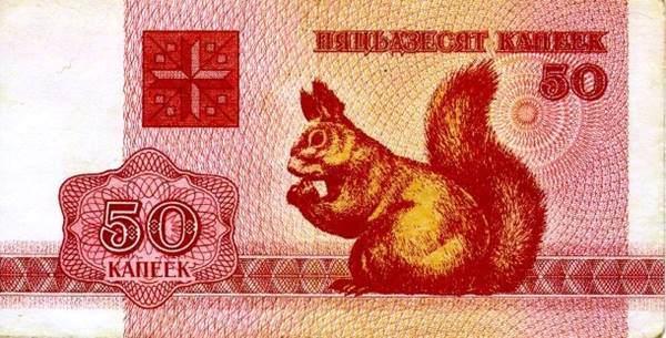 <p><strong>Belarus’un hayvanlı banknotları</strong></p>
<p>Dünyada birçok ülke, parasına basmak için tarihteki önemli kişileri seçerken, 90’larda Belarus, hayvanları kullanmayı tercih etmiş. Yukarıda bulunan 50 kopek’lik banknot bir sincabi, 1 rublelik banknotu bir tavşanı ve 3 rublelik banknotu ise bir çift kunduzu temsil ediyor. Diğer yüksek meblağlı banknotlarda ise kurt, vaşak, geyik, ayı ve bizon resimleri bulunuyor. Maalesef günümüzde bu sevimli banknotların geçerliliği yok.</p>