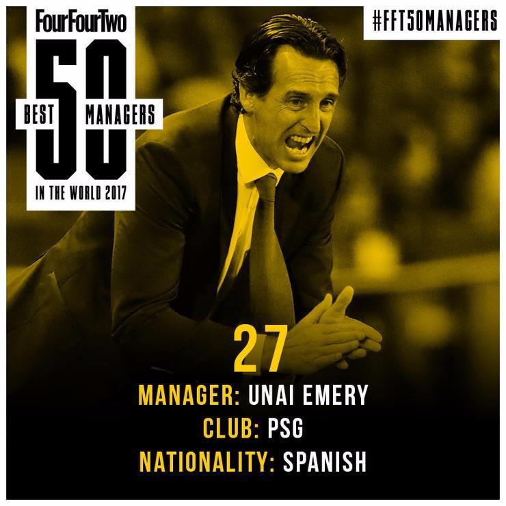 <p>27. Unai Emery</p>
