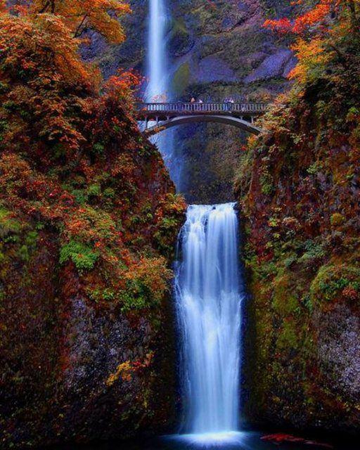 <p>Multnomah Şelalesi, Oregon, ABD</p>

