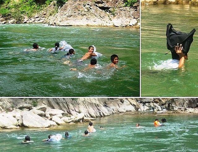 <p>Vietnam'da bir kamyon lastiği yardımı ile bile değil...</p>
<p> </p>
