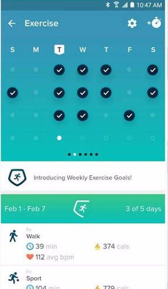 <p>Fitbit <br />
<br />
Her gün kaç kalori aldığınızı ve harcadığınızı öğrenebileceğiniz,yoga gibi egzersizler bulabileceğiniz uygulama...</p>
