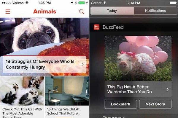 <p><strong>BuzzFeed</strong><br />
iOS 8'le birlikte trend olan gelişmeleri bildirim merkezinden görmek mümkün.</p>
