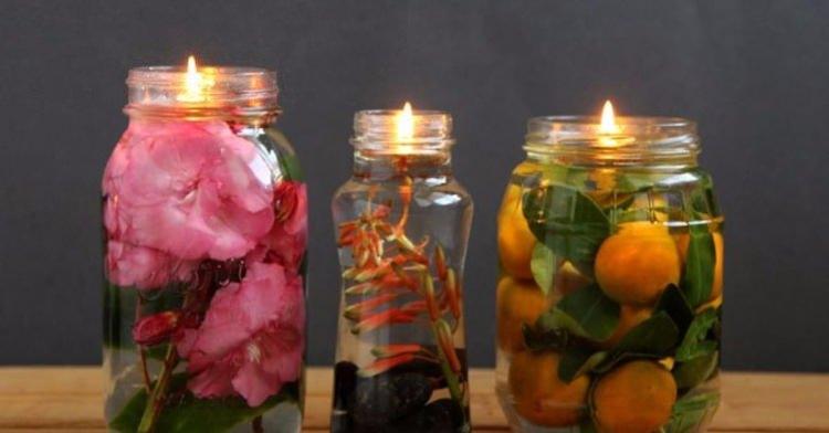 <p>Lambalarınız için çiçek, meyve, baharat veya doğal ve hoş ışıklarına renk, koku ve endam vereceğini düşündüğünüz her şeyi kullanabilirsiniz.</p>
