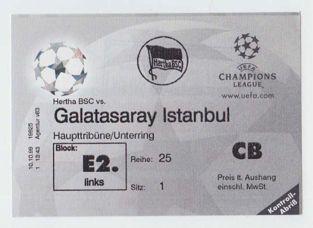 <p>1999 ŞAMPİYONLAR LİGİ- H.BERLİN-GALATASARAY</p>