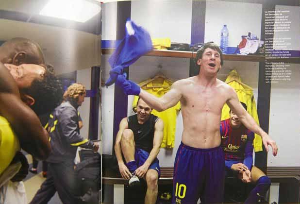 Hep hüznü yansıtacak değiliz ya, bu da Messi ve arkadaşlarının adeta alışkanlık haline gelmiş zaferler sonrası doyasıya yaşadığı mutluluk karesi...
